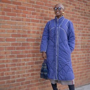 Reversible vintage quilted coat